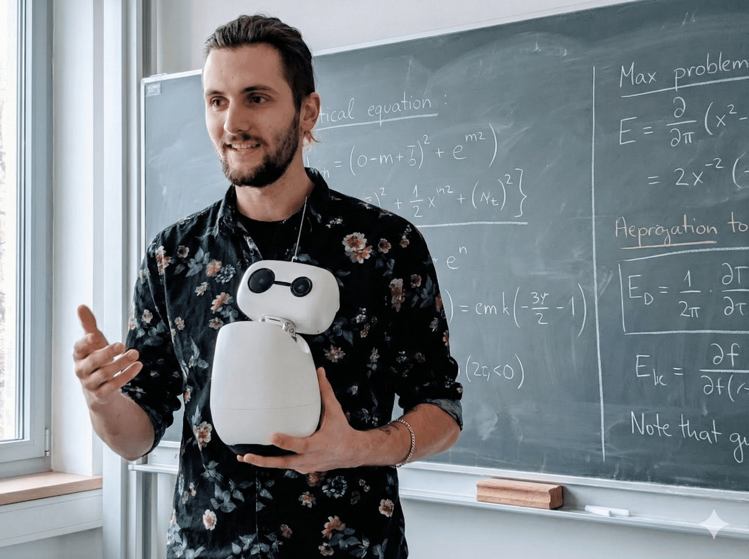 Dave im Einsatz vor einer Schulklasse